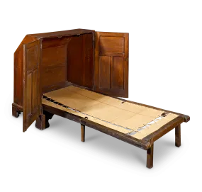 19th-Century British Campaign Bureau-Bedstead