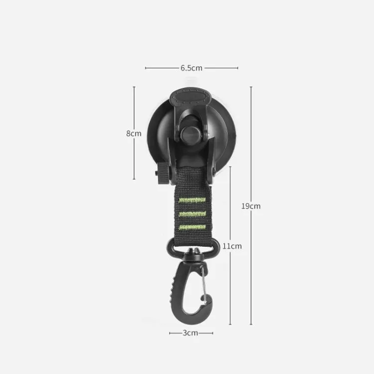 3 PCS Car Tent Suction Cup Home Users Outside Travel Portable Suction Cup Hook Round Carabiner(Red)
