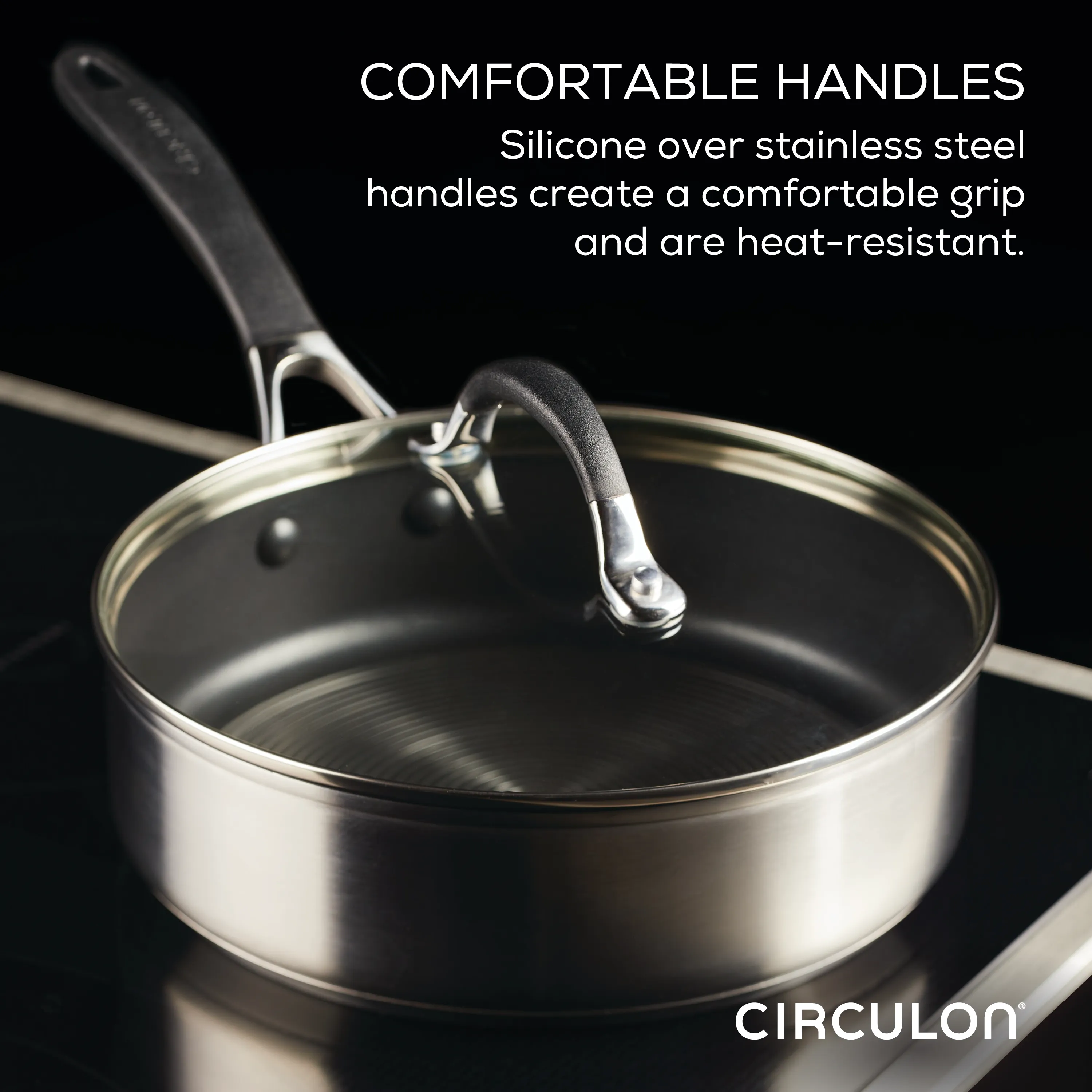 3-Quart Stainless Steel and Hybrid Nonstick Saute Pan with Lid