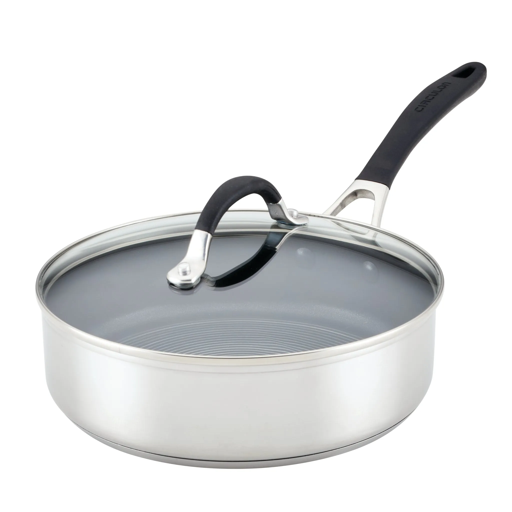 3-Quart Stainless Steel and Hybrid Nonstick Saute Pan with Lid