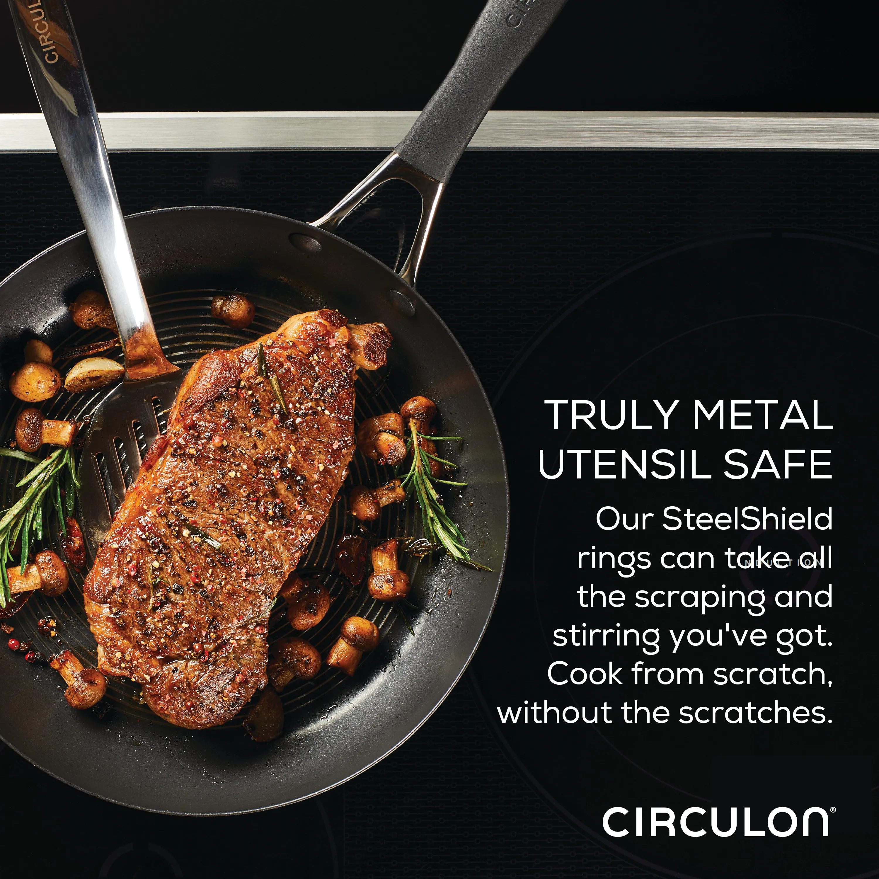 3-Quart Stainless Steel and Hybrid Nonstick Saute Pan with Lid