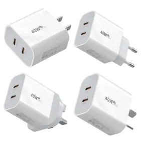 40W USB-C Quick Charge QC 3.0 Dual PD Charger