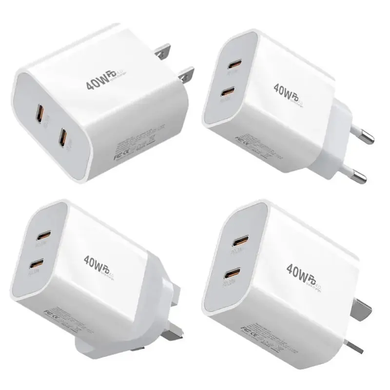 40W USB-C Quick Charge QC 3.0 Dual PD Charger