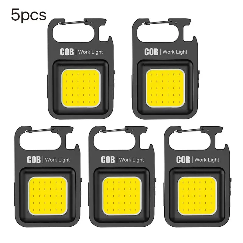 5/10/20pcs High Power Led Flashlight Portable Pocket Flashlight Key Chain USB Rechargeable for Outdoor Camping
