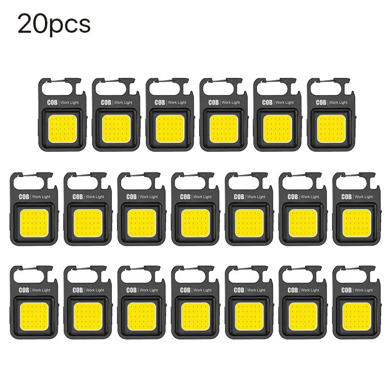 5/10/20pcs High Power Led Flashlight Portable Pocket Flashlight Key Chain USB Rechargeable for Outdoor Camping