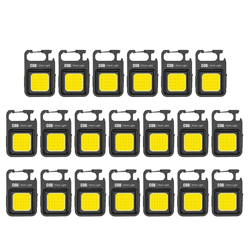 5/10/20pcs High Power Led Flashlight Portable Pocket Flashlight Key Chain USB Rechargeable for Outdoor Camping