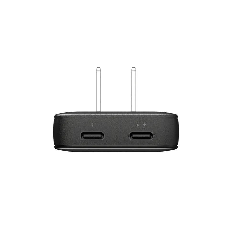 65W Dual-Port Fast Charge Wall Plug - Slim