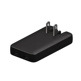 65W Dual-Port Fast Charge Wall Plug - Slim
