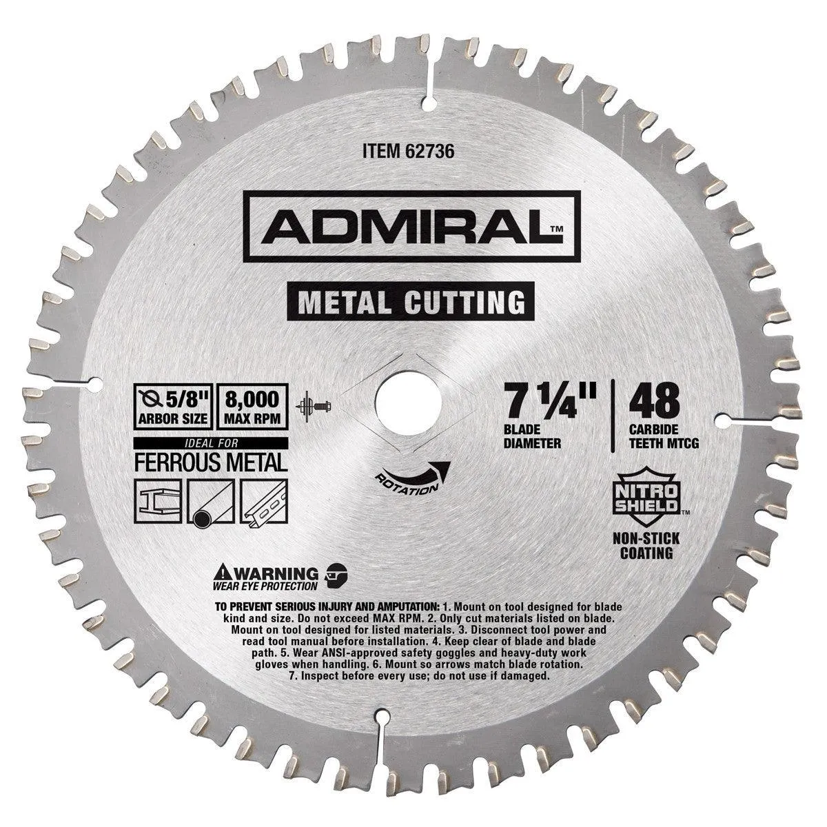 7-1/4 in. 48T Metal Cutting Circular Saw Blade