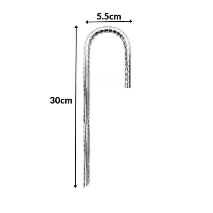 8pc Metal Giant Ground Stakes