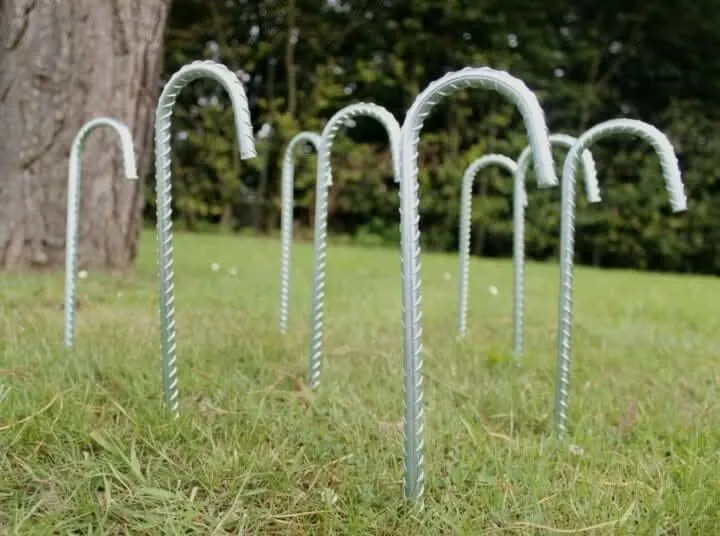 8pc Metal Giant Ground Stakes