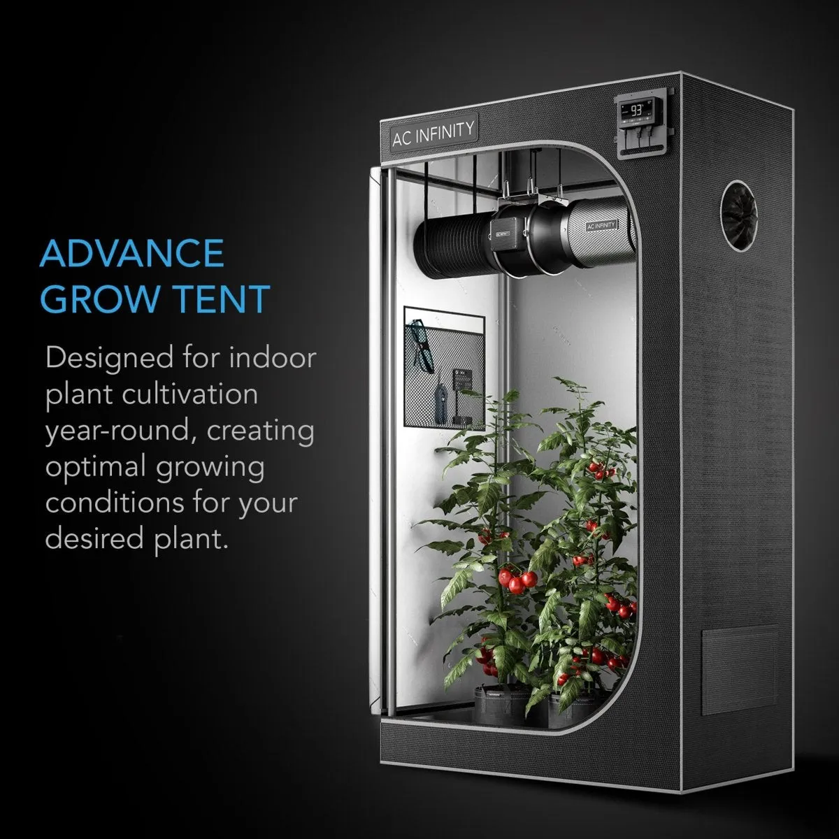 AC Infinity CLOUDLAB 722 Advance Grow Tent 24" X 24" X 72"