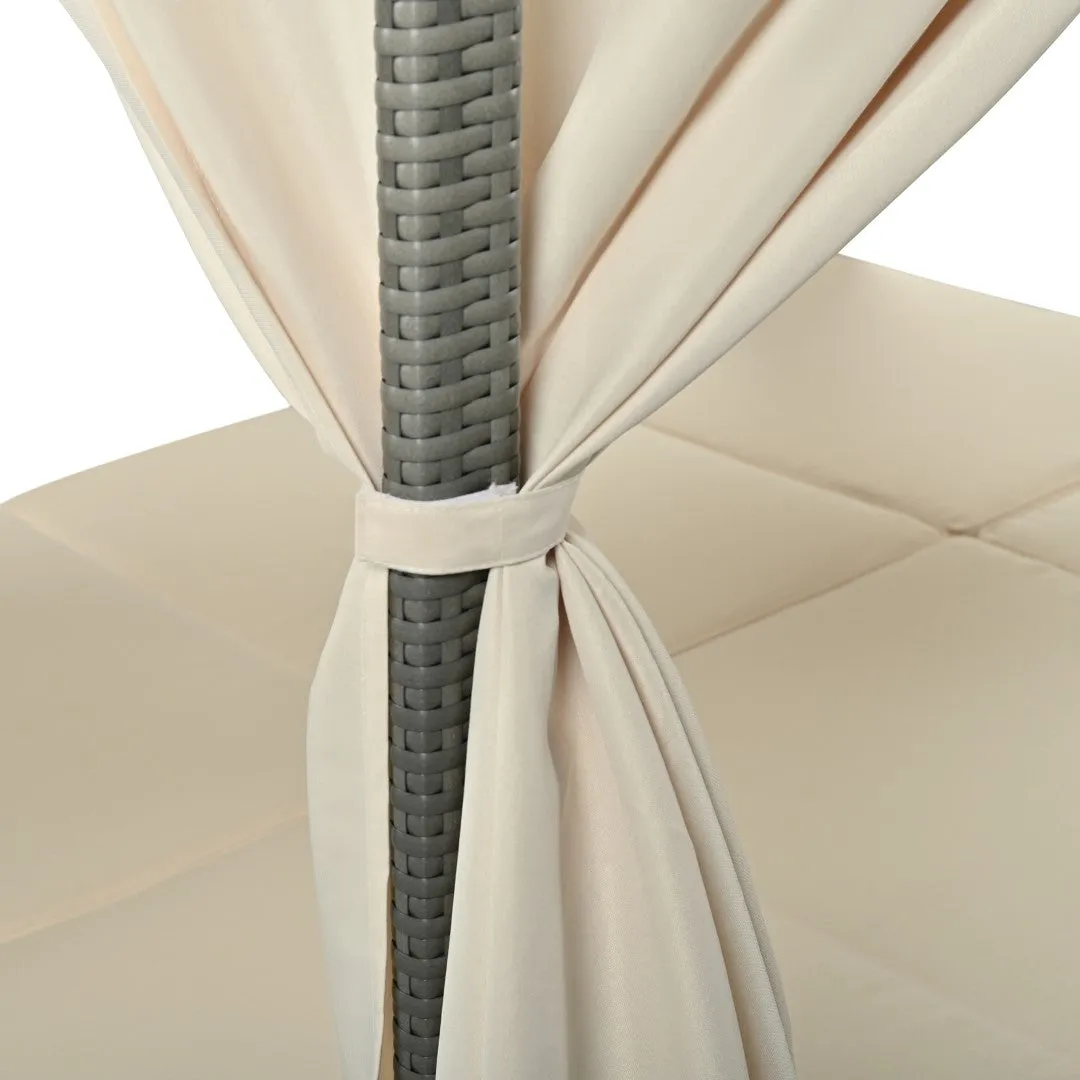 Adjustable Sun Bed with Curtain, High Comfort, 3 Colors - Relax in Style & Comfort