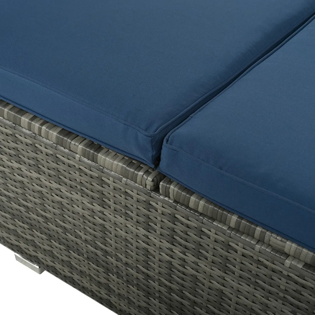 Adjustable Sun Bed with Curtain, High Comfort, 3 Colors - Relax in Style & Comfort