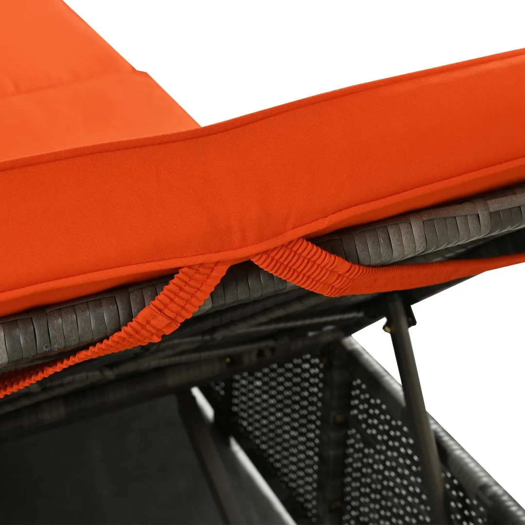 Adjustable Sun Bed with Curtain, High Comfort, 3 Colors - Relax in Style & Comfort