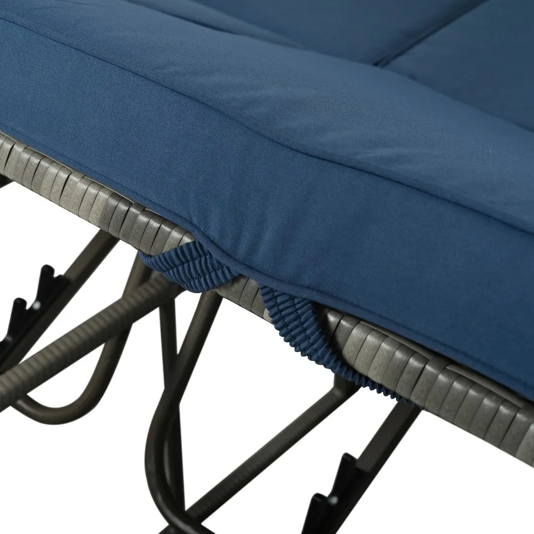 Adjustable Sun Bed with Curtain, High Comfort, 3 Colors - Relax in Style & Comfort