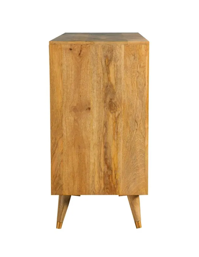 Alyssum 3-door Mango Wood Accent Cabinet - Natural