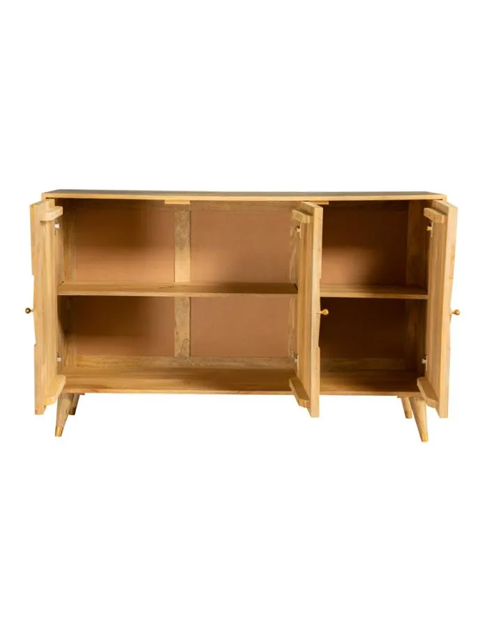 Alyssum 3-door Mango Wood Accent Cabinet - Natural