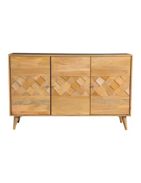 Alyssum 3-door Mango Wood Accent Cabinet - Natural