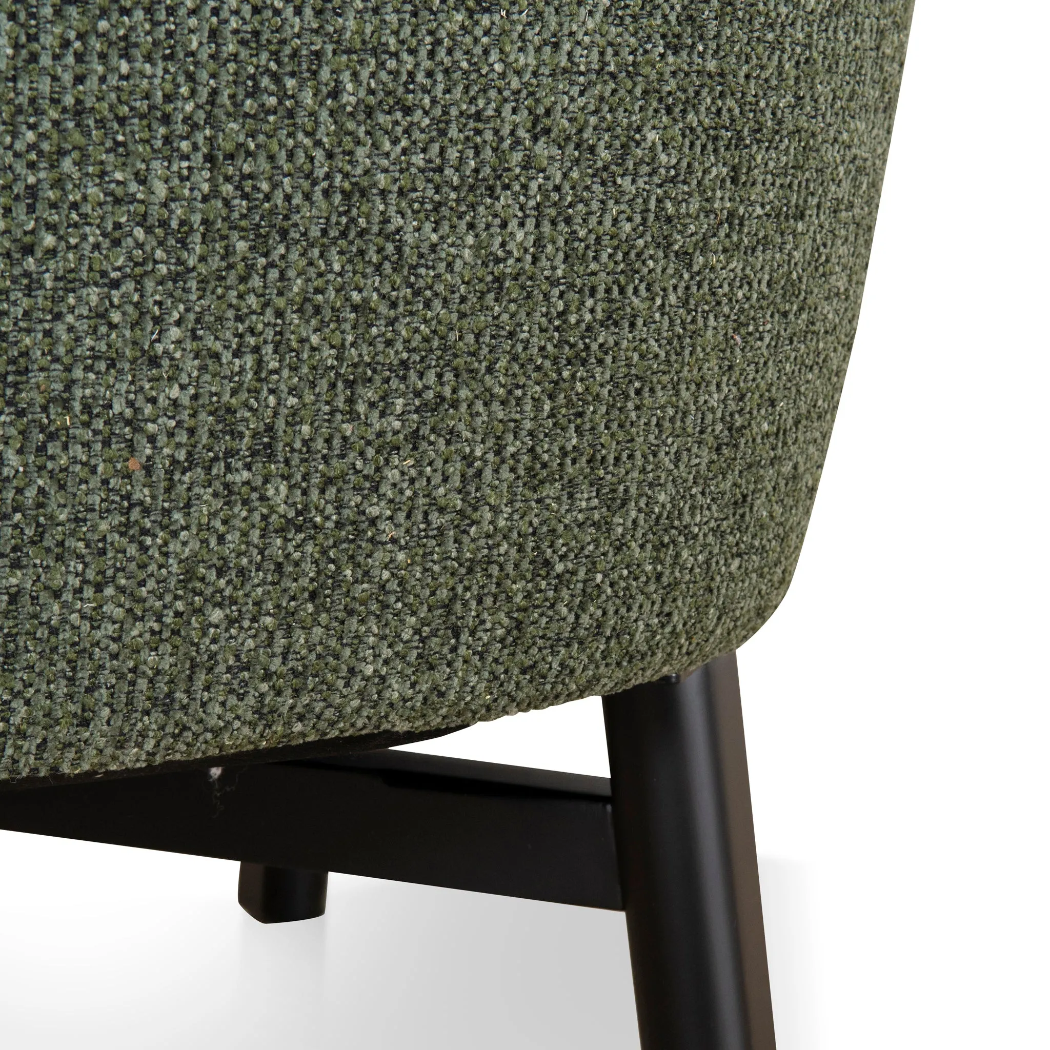 Amity Fabric Armchair - Coral Dark Green