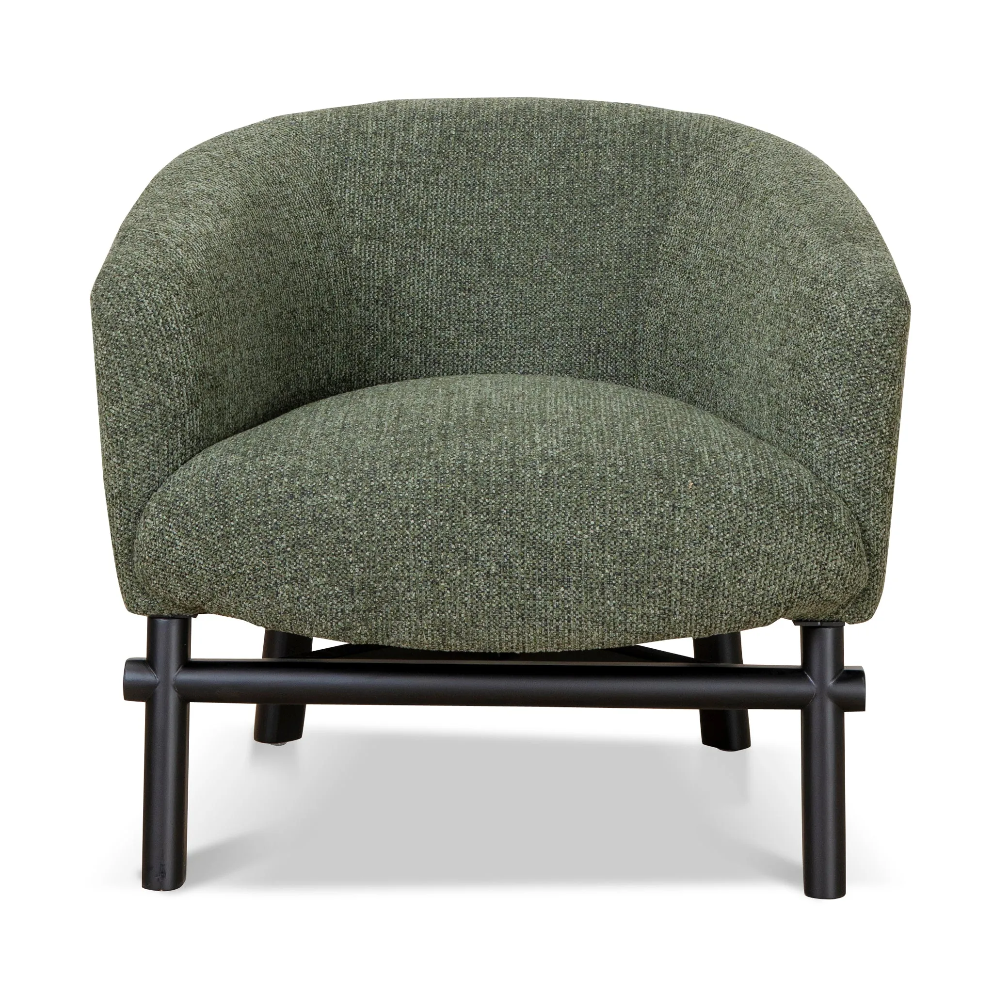 Amity Fabric Armchair - Coral Dark Green