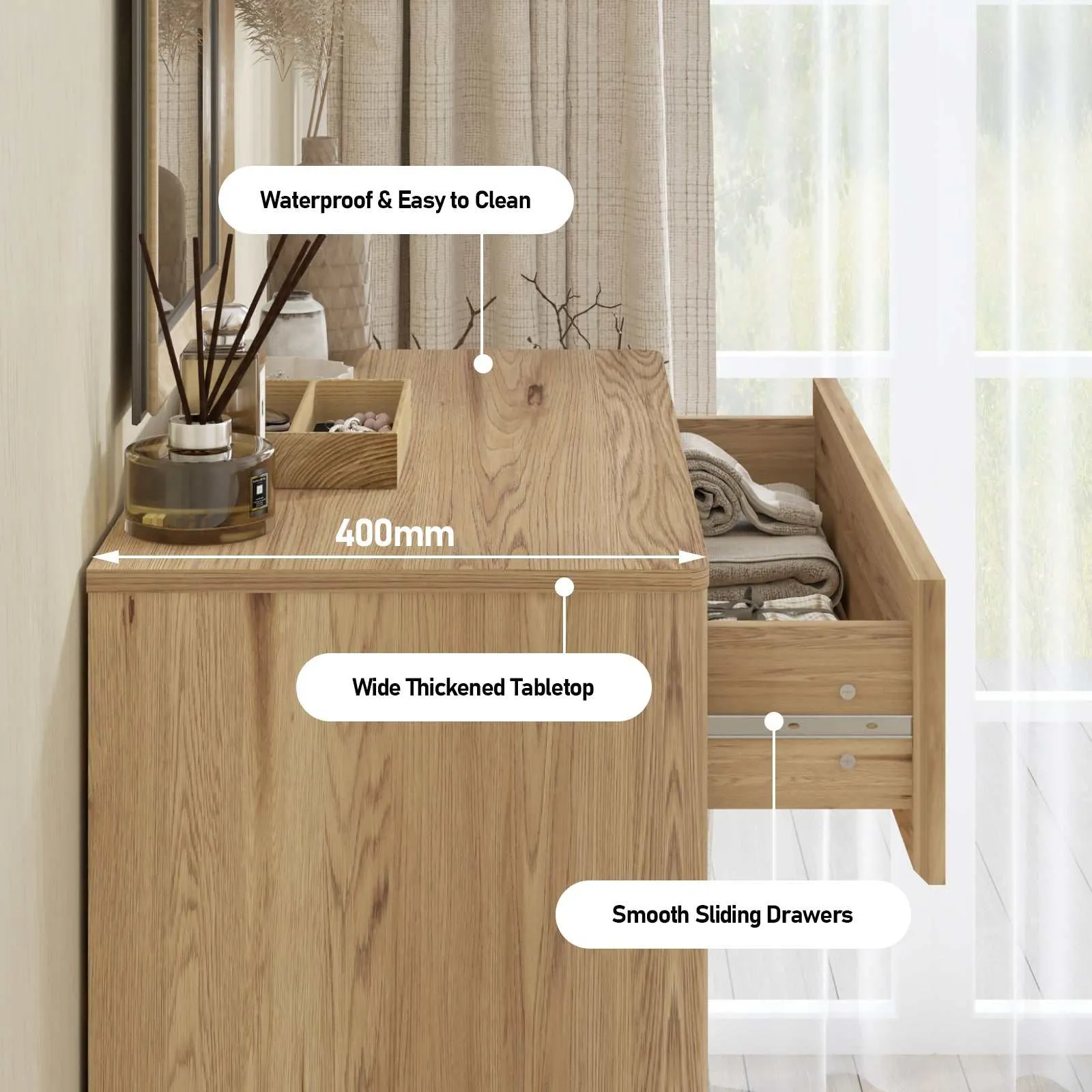 Arched 4-Drawer Tallboy Dresser: Bedroom Storage Solution for Organized Living