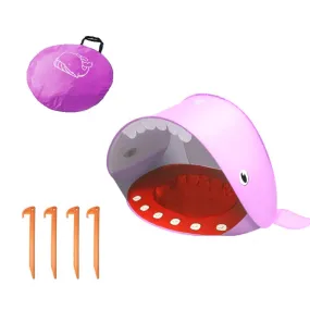 Baby Beach Tent With Pool Portable Foldable Sunshelter, Color: Whale Pink