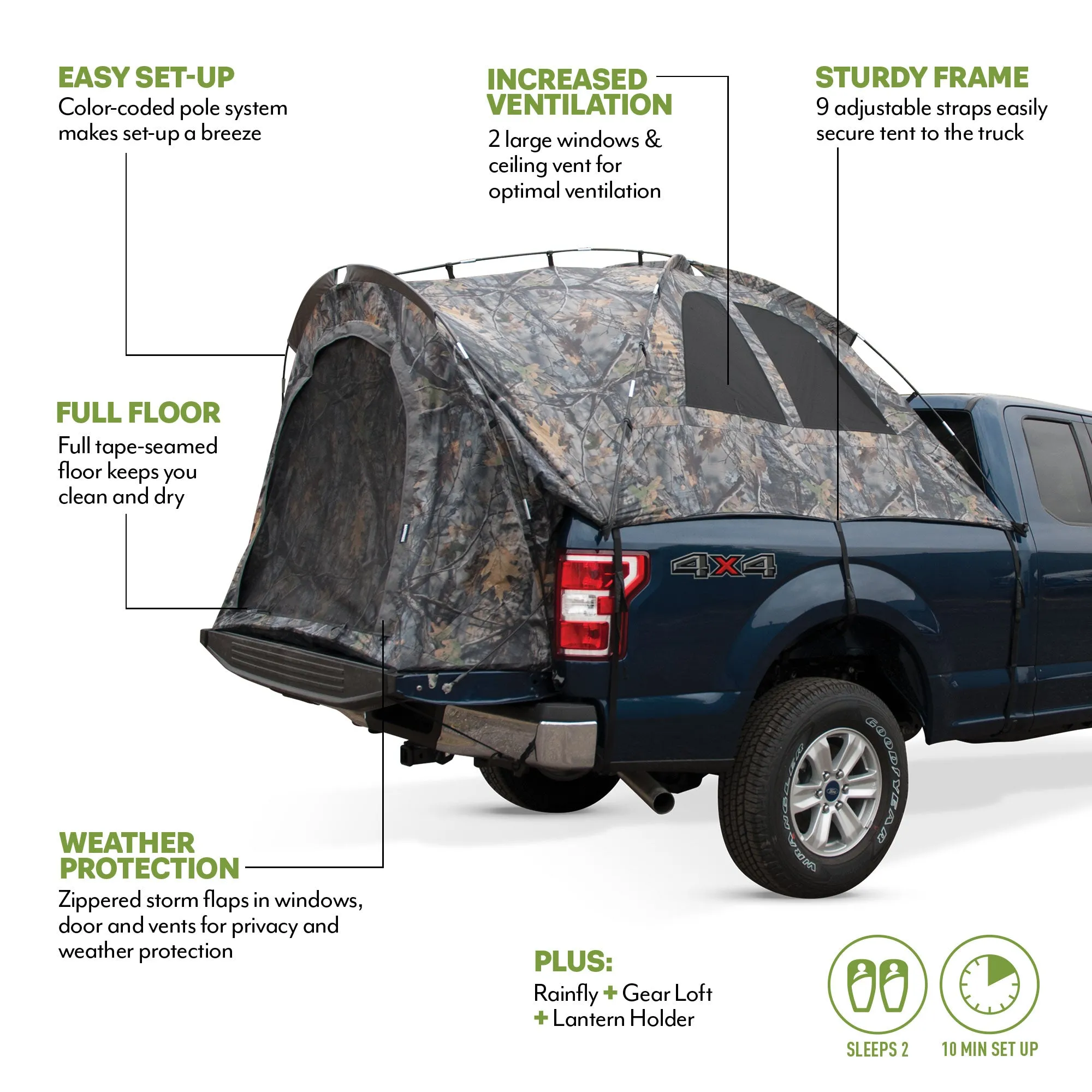 Backroadz Camo Truck Tent