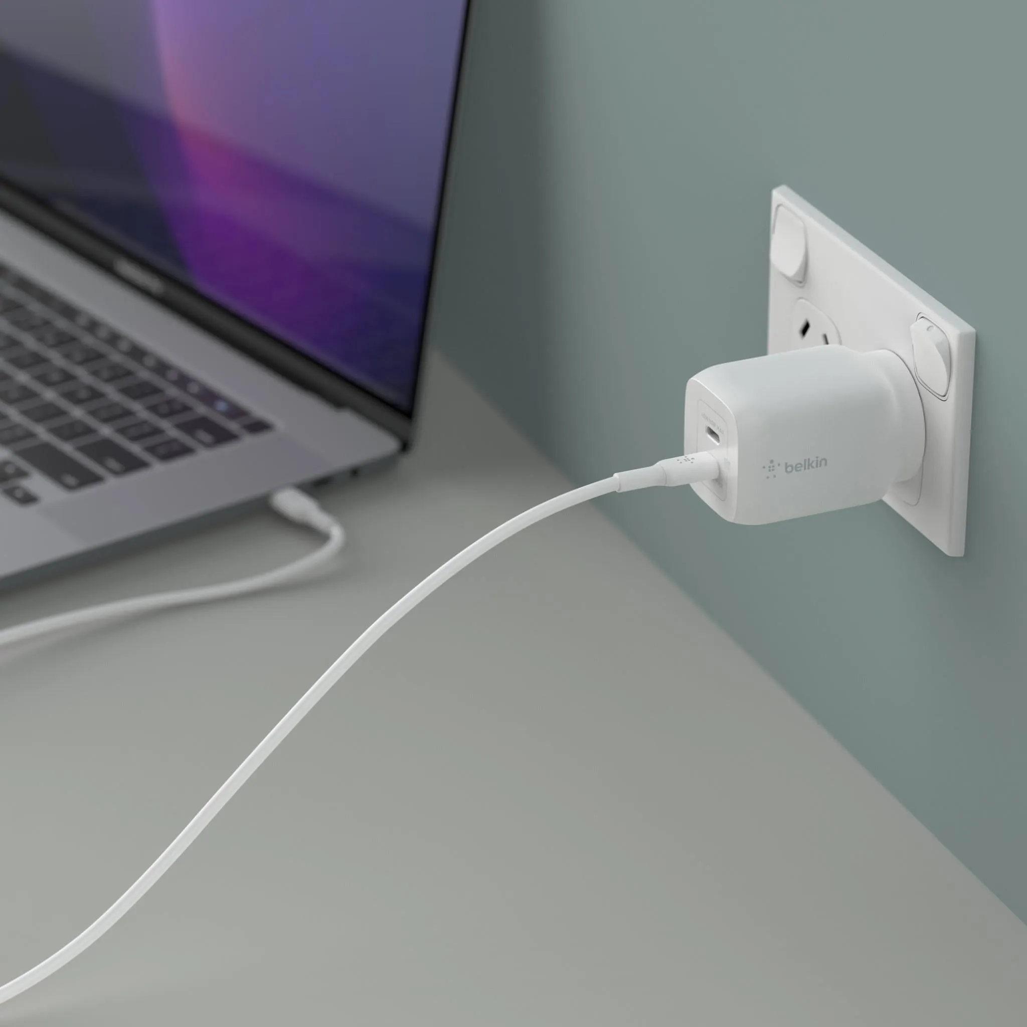 Belkin BoostUp Charge Dual USB-C GaN Wall Charger 65W
