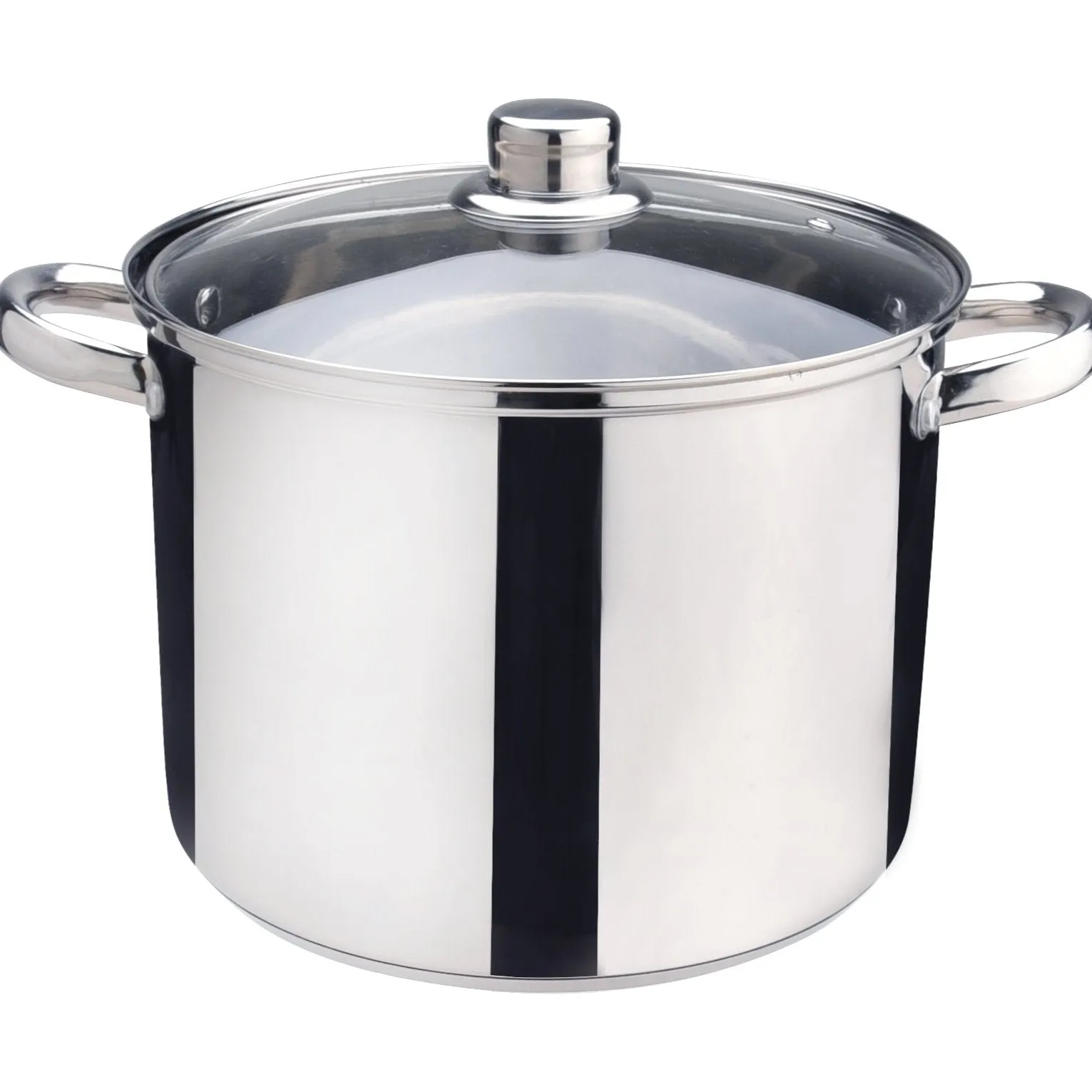 Bene Casa Stainless-Steel Dutch Oven w/ Glass Lid - (2 sizes)
