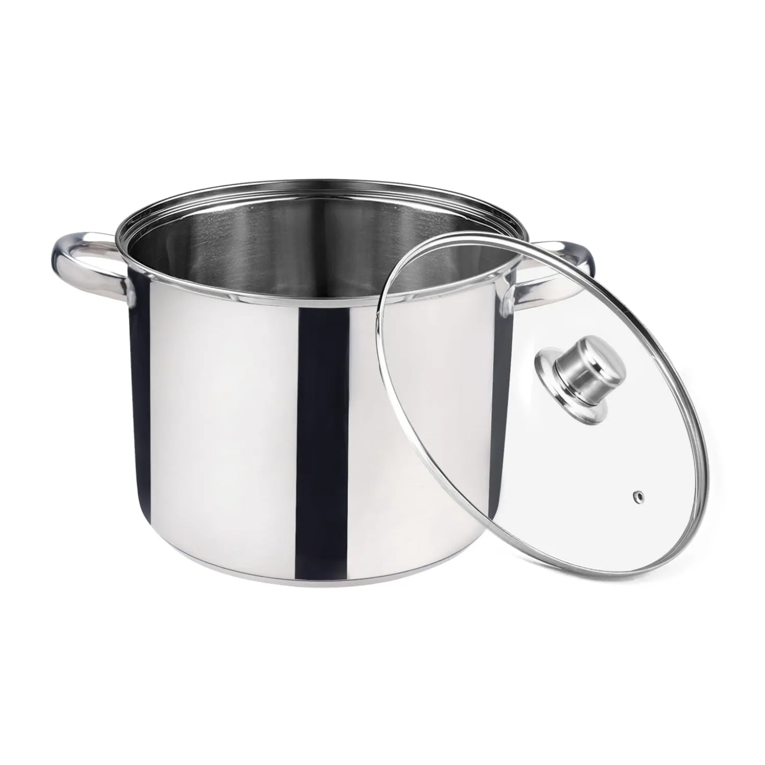 Bene Casa Stainless-Steel Dutch Oven w/ Glass Lid - (2 sizes)