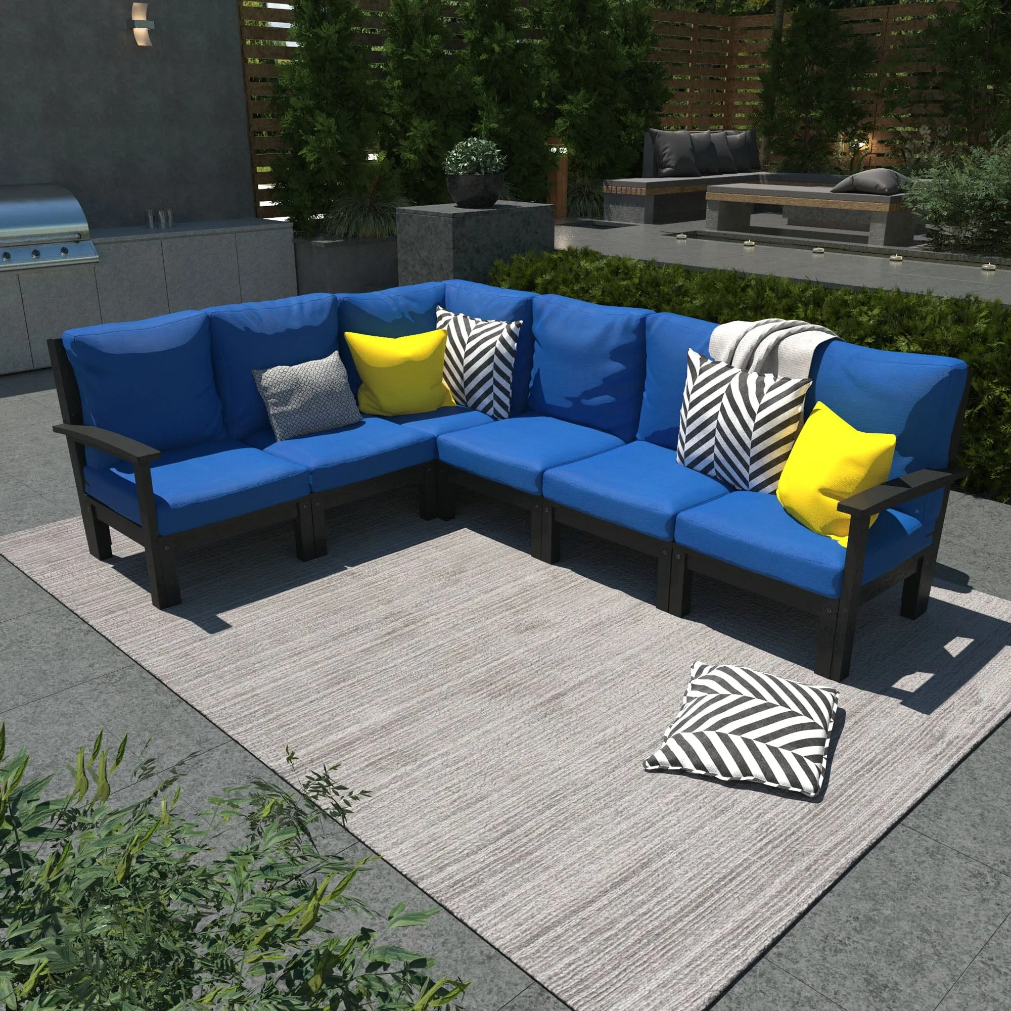 Bespoke Deep Seating: 6 Piece Sectional Sofa Set