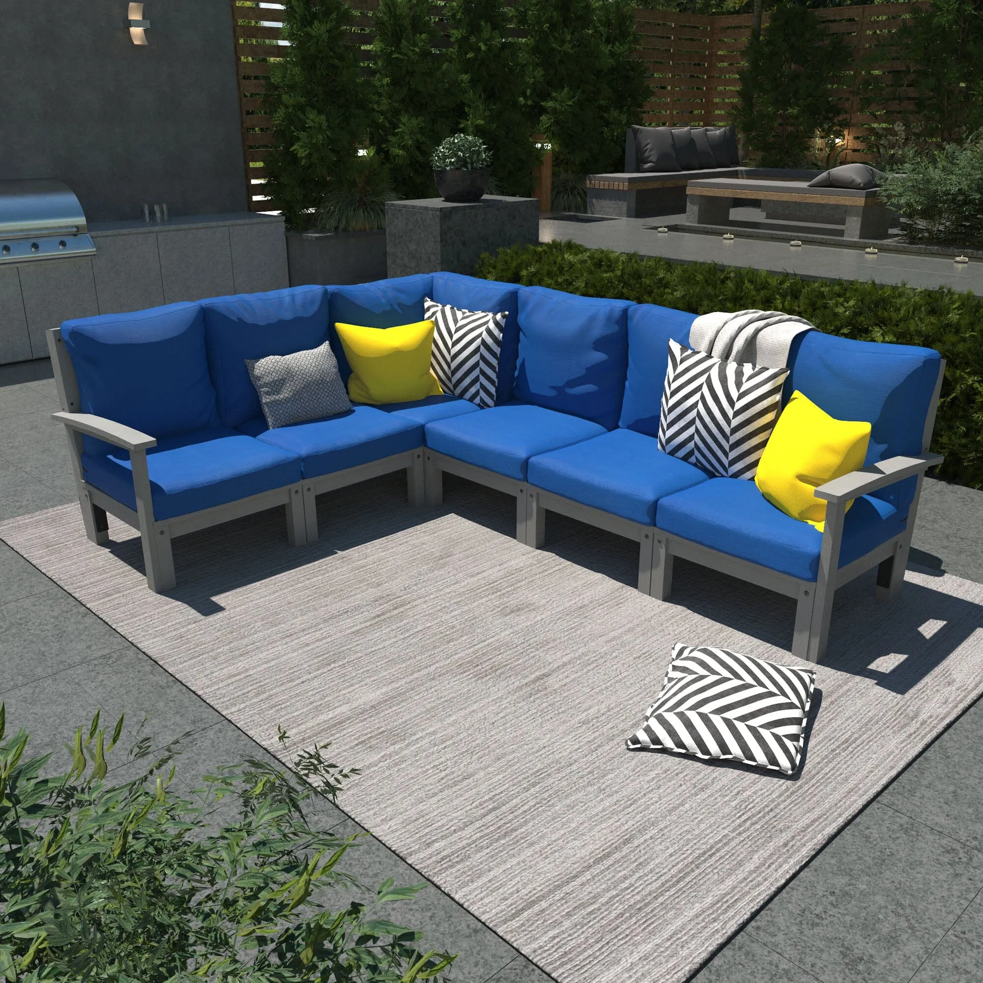 Bespoke Deep Seating: 6 Piece Sectional Sofa Set