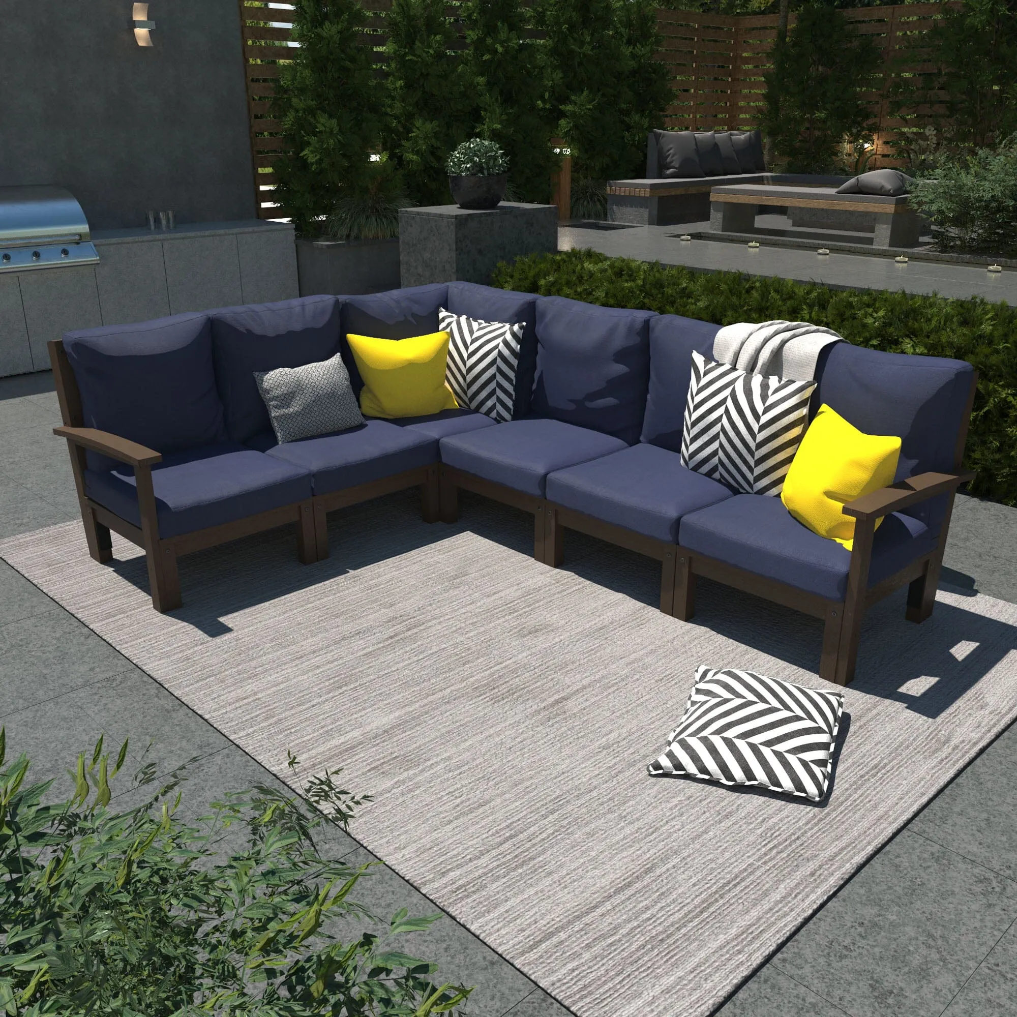 Bespoke Deep Seating: 6 Piece Sectional Sofa Set