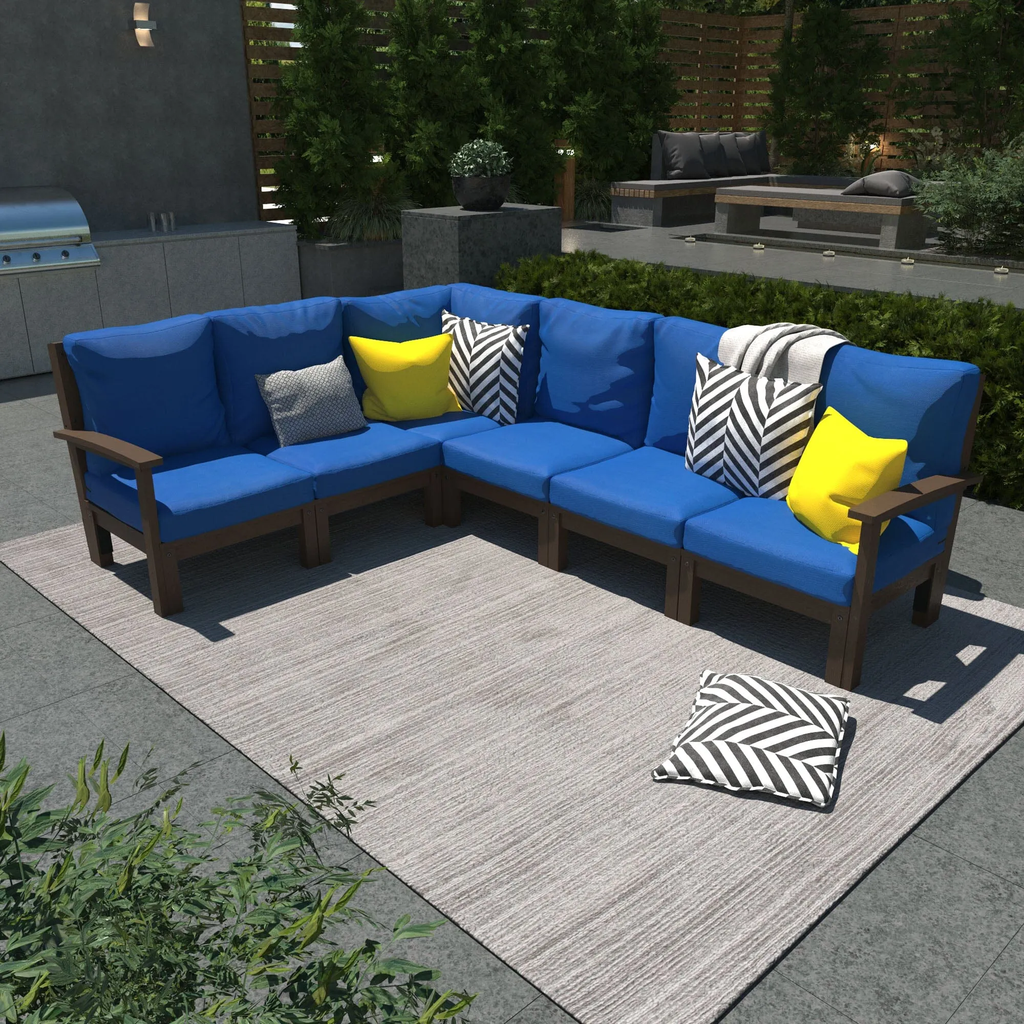Bespoke Deep Seating: 6 Piece Sectional Sofa Set