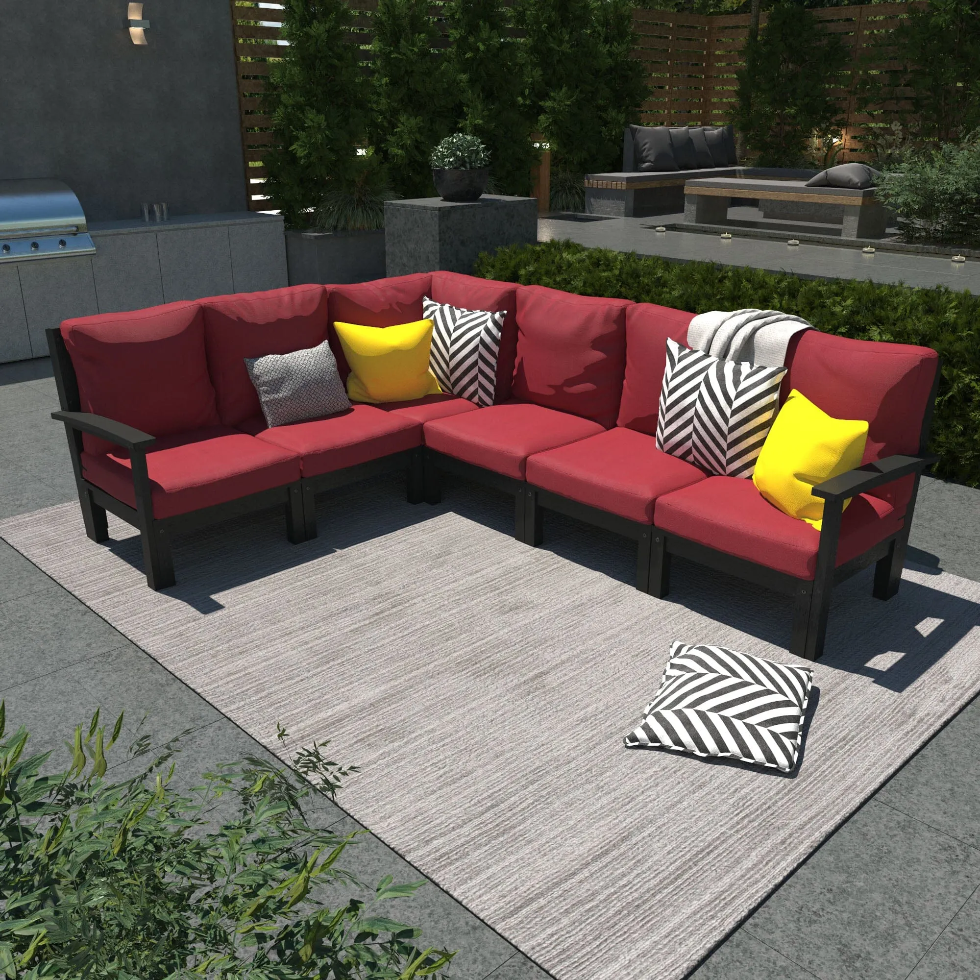 Bespoke Deep Seating: 6 Piece Sectional Sofa Set