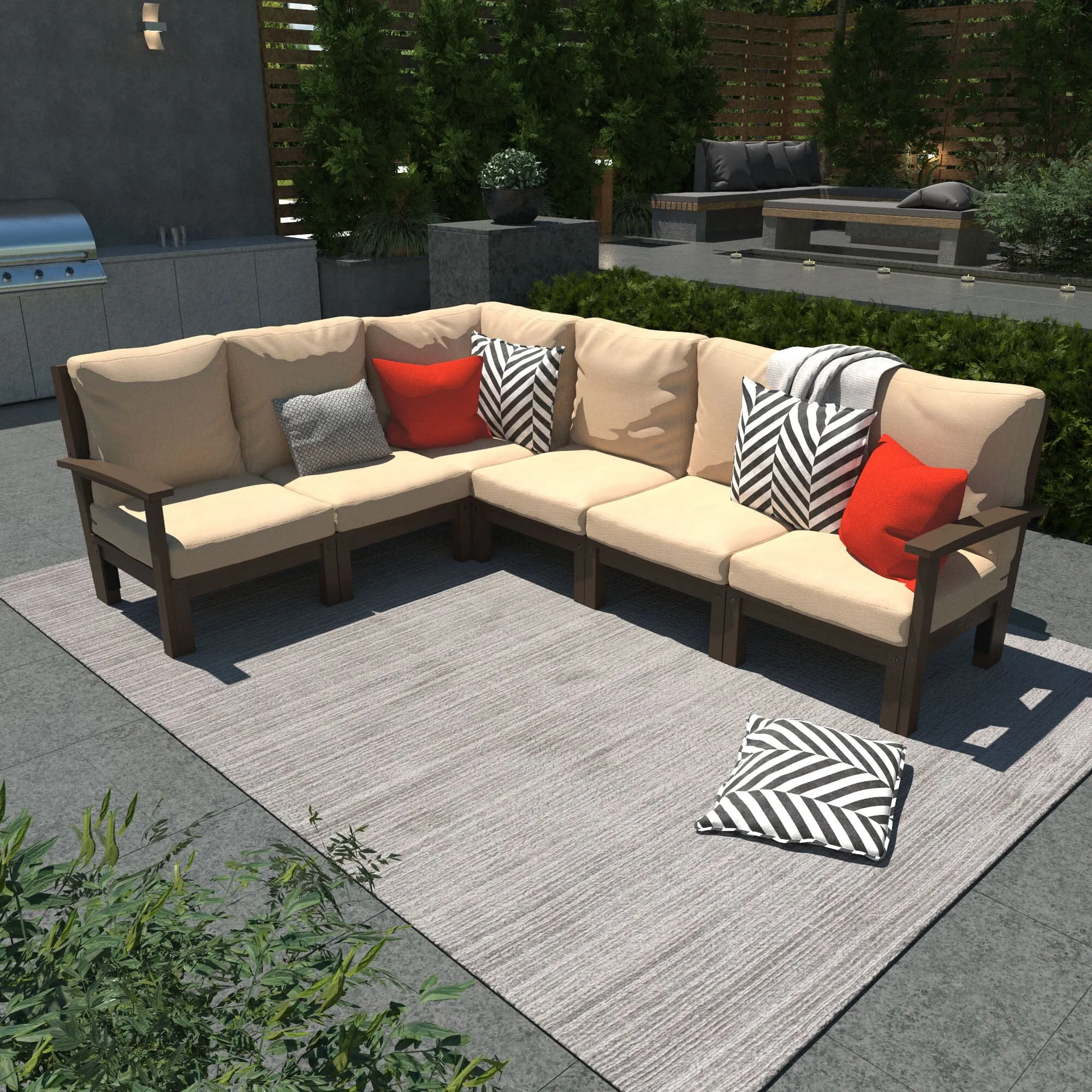 Bespoke Deep Seating: 6 Piece Sectional Sofa Set