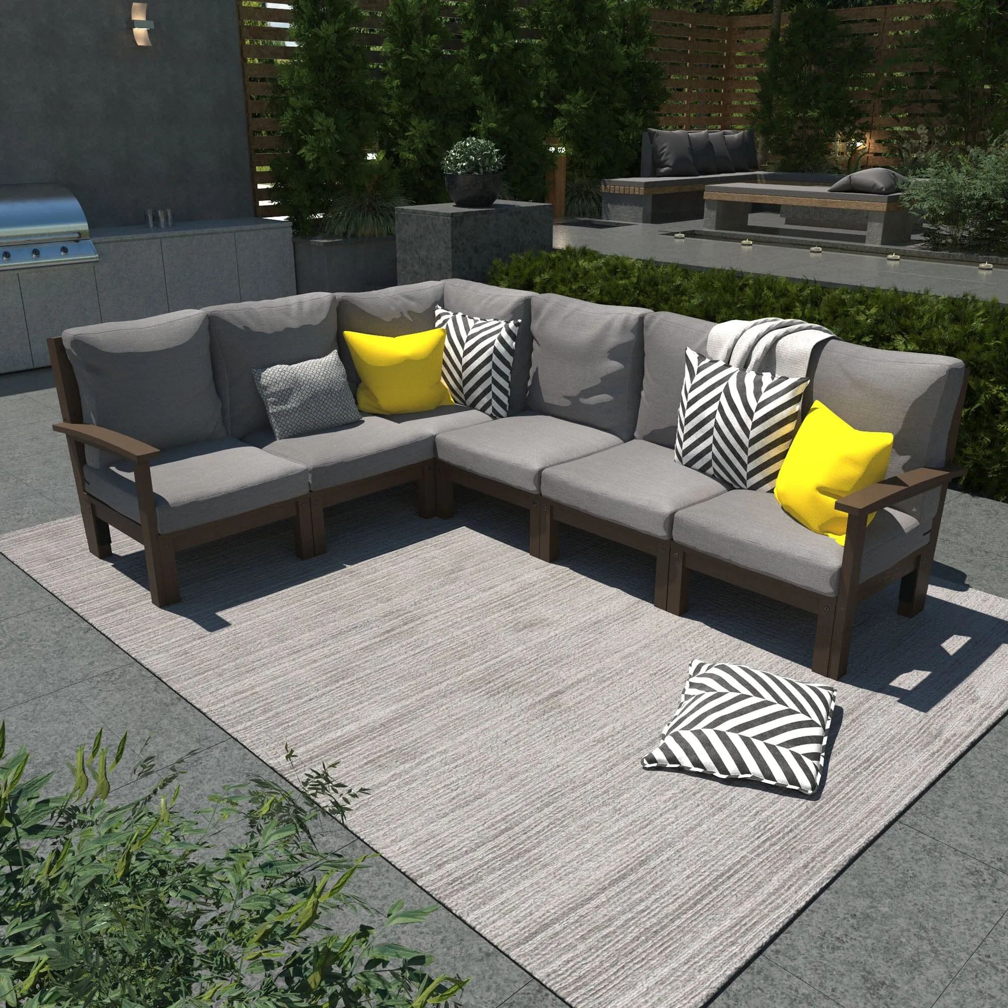 Bespoke Deep Seating: 6 Piece Sectional Sofa Set
