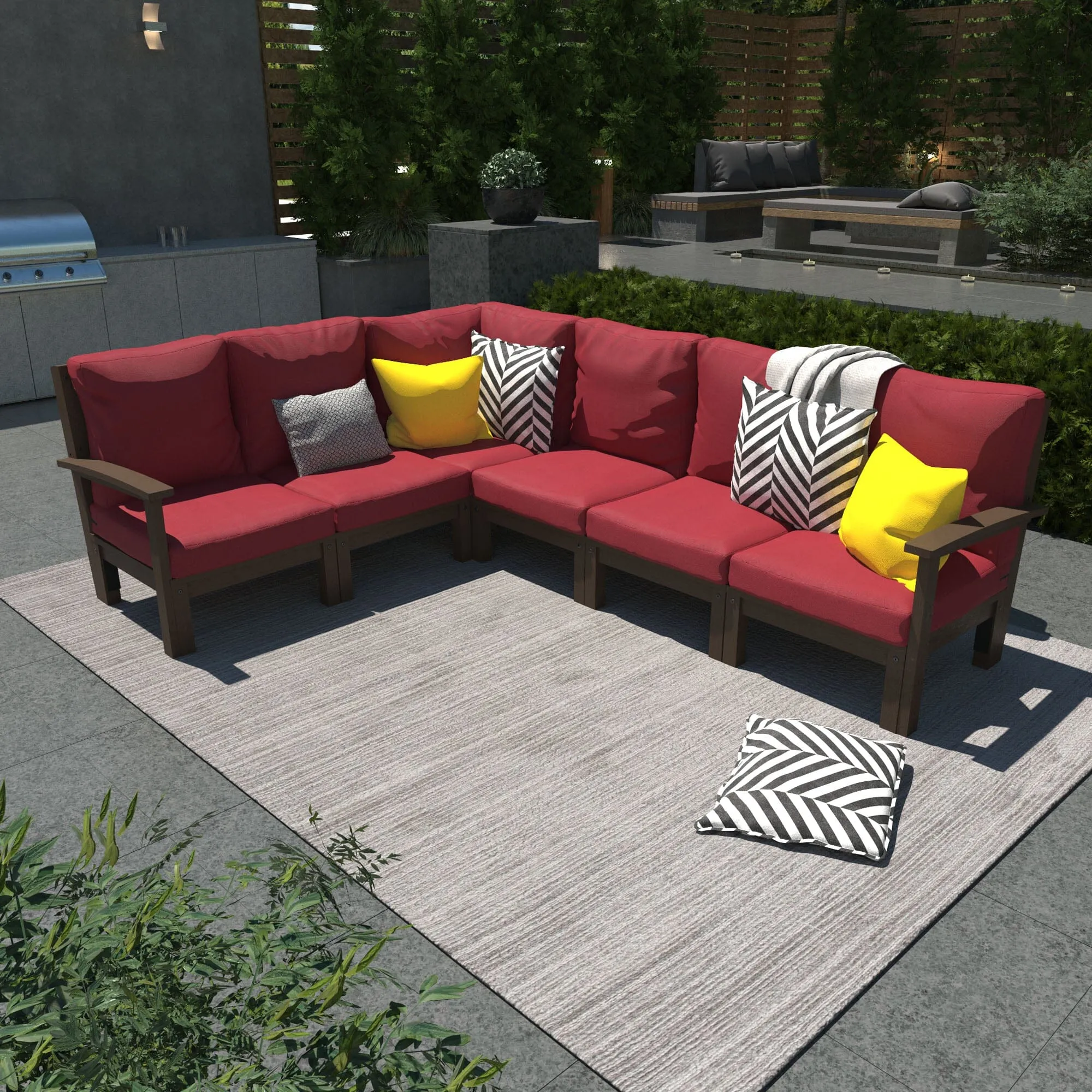Bespoke Deep Seating: 6 Piece Sectional Sofa Set