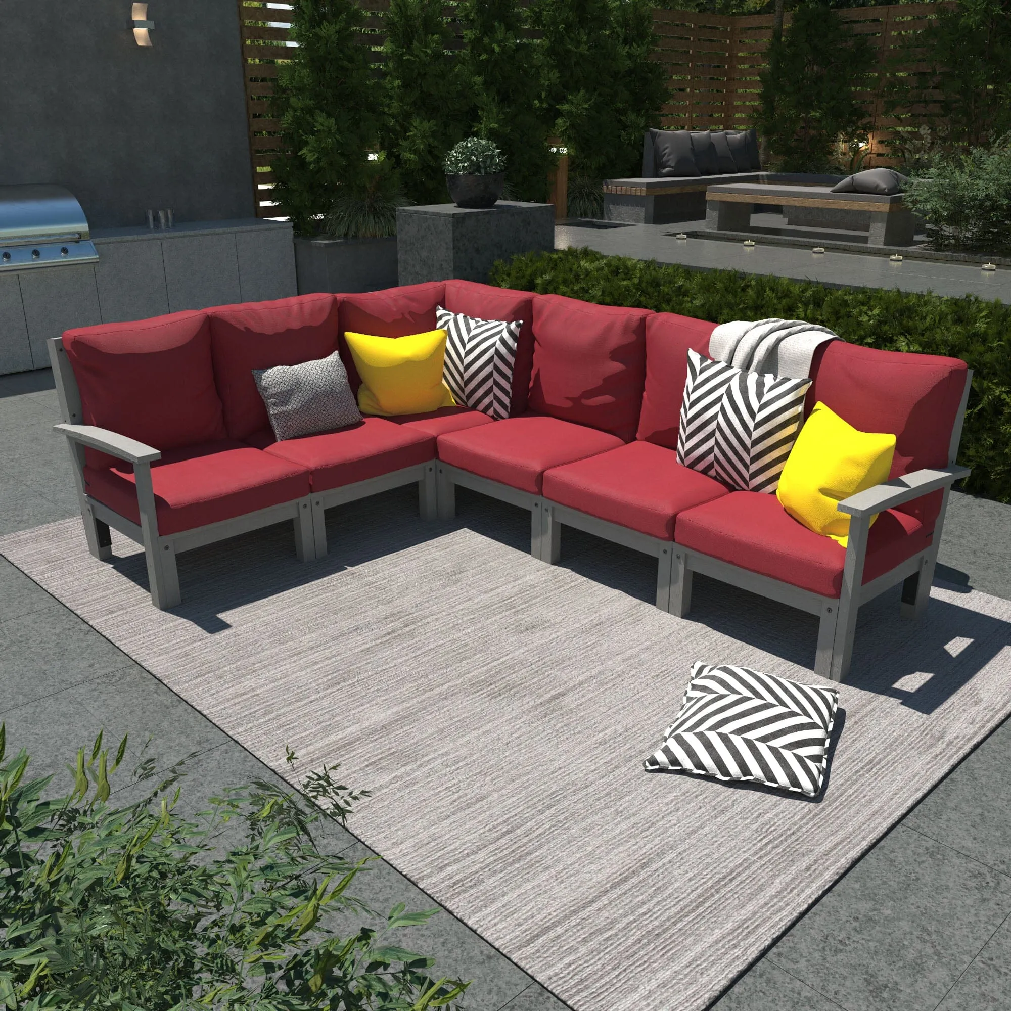 Bespoke Deep Seating: 6 Piece Sectional Sofa Set