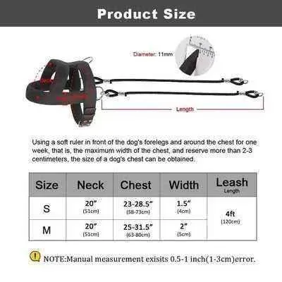 Big & Strong Dog Training Harness & Leash Set