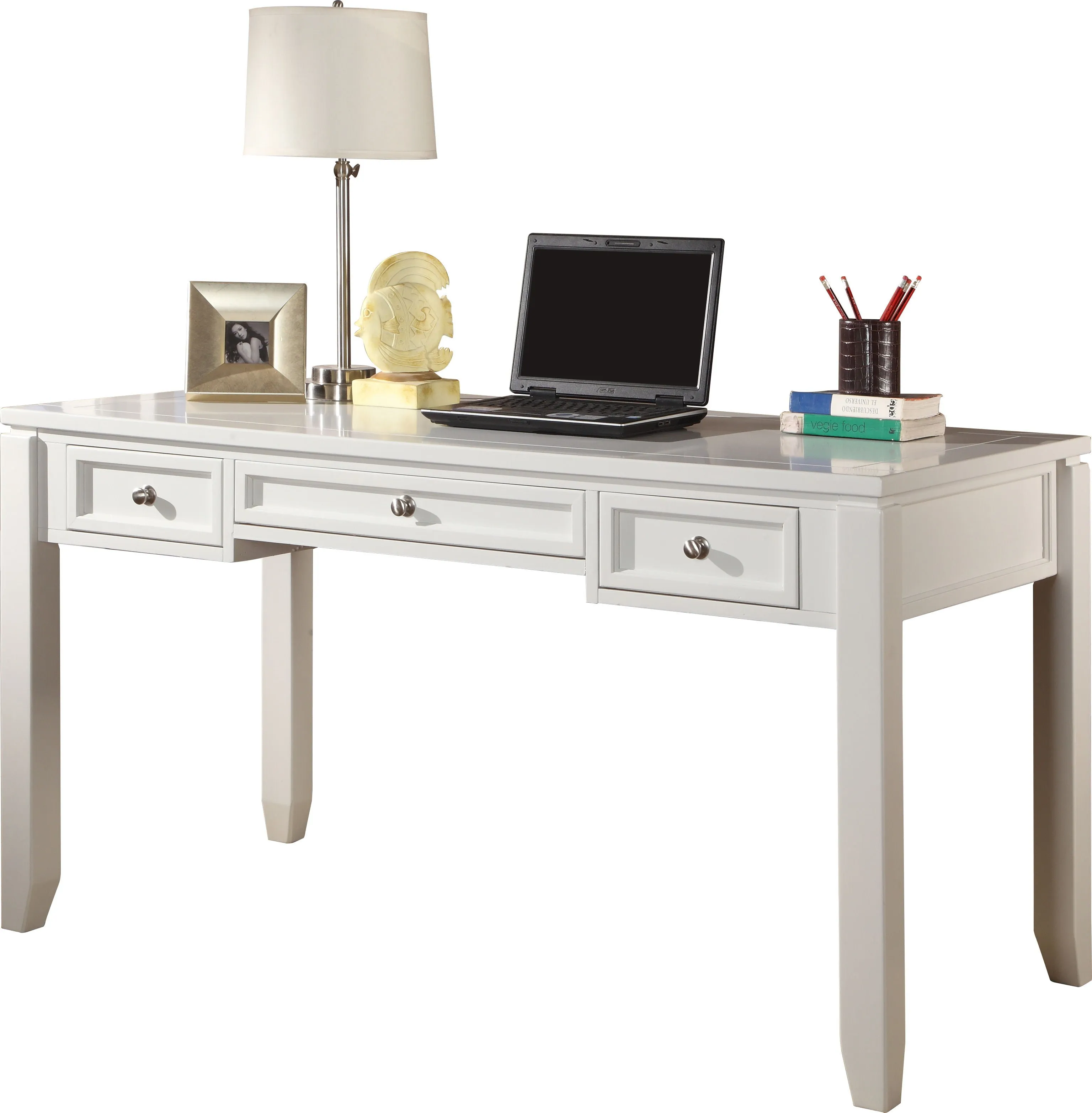 Boca - U Shape Desk With Hutch And File - Cottage White