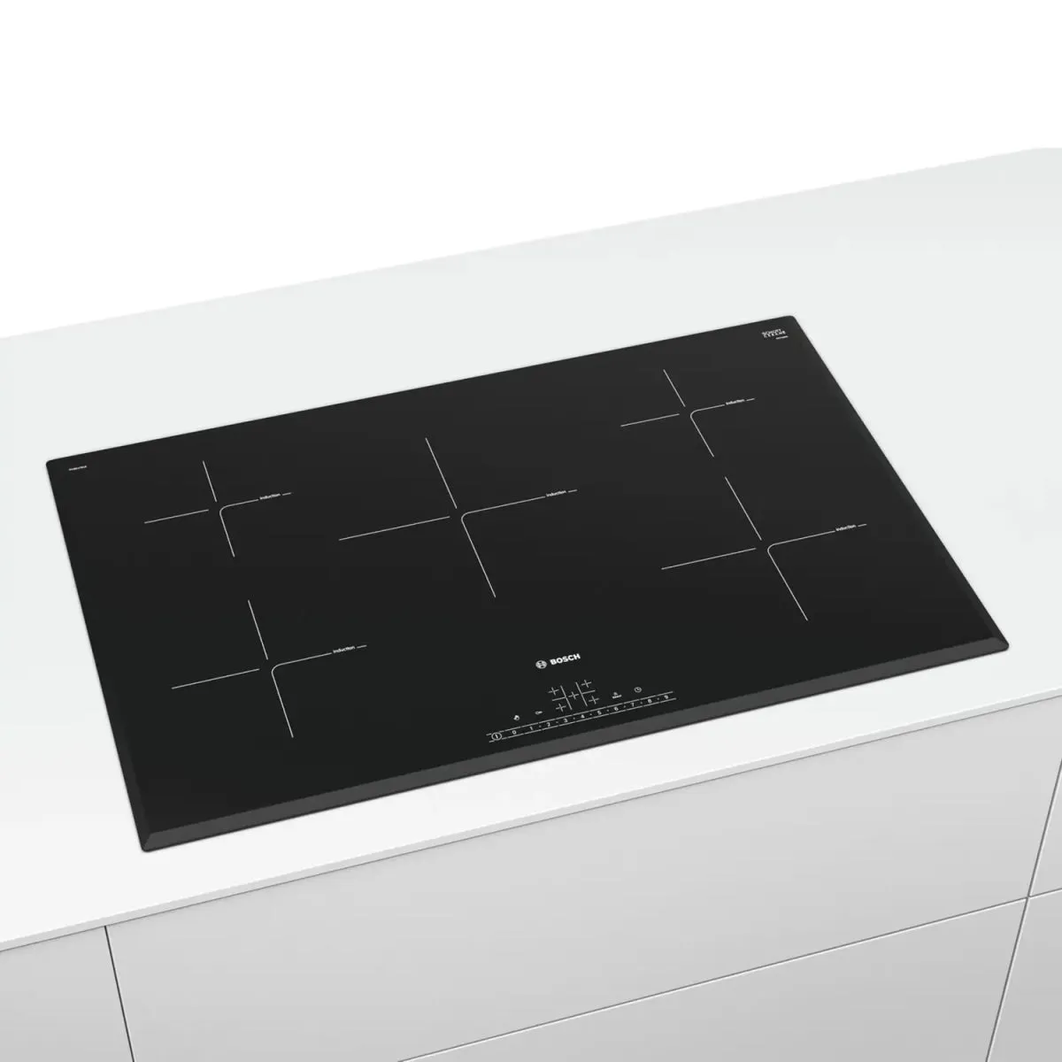 Bosch PIV851FB1EKIT 80.2cm Induction Hob with Free Pan Set - Black