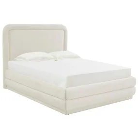 Briella Velvet Bed, Cream