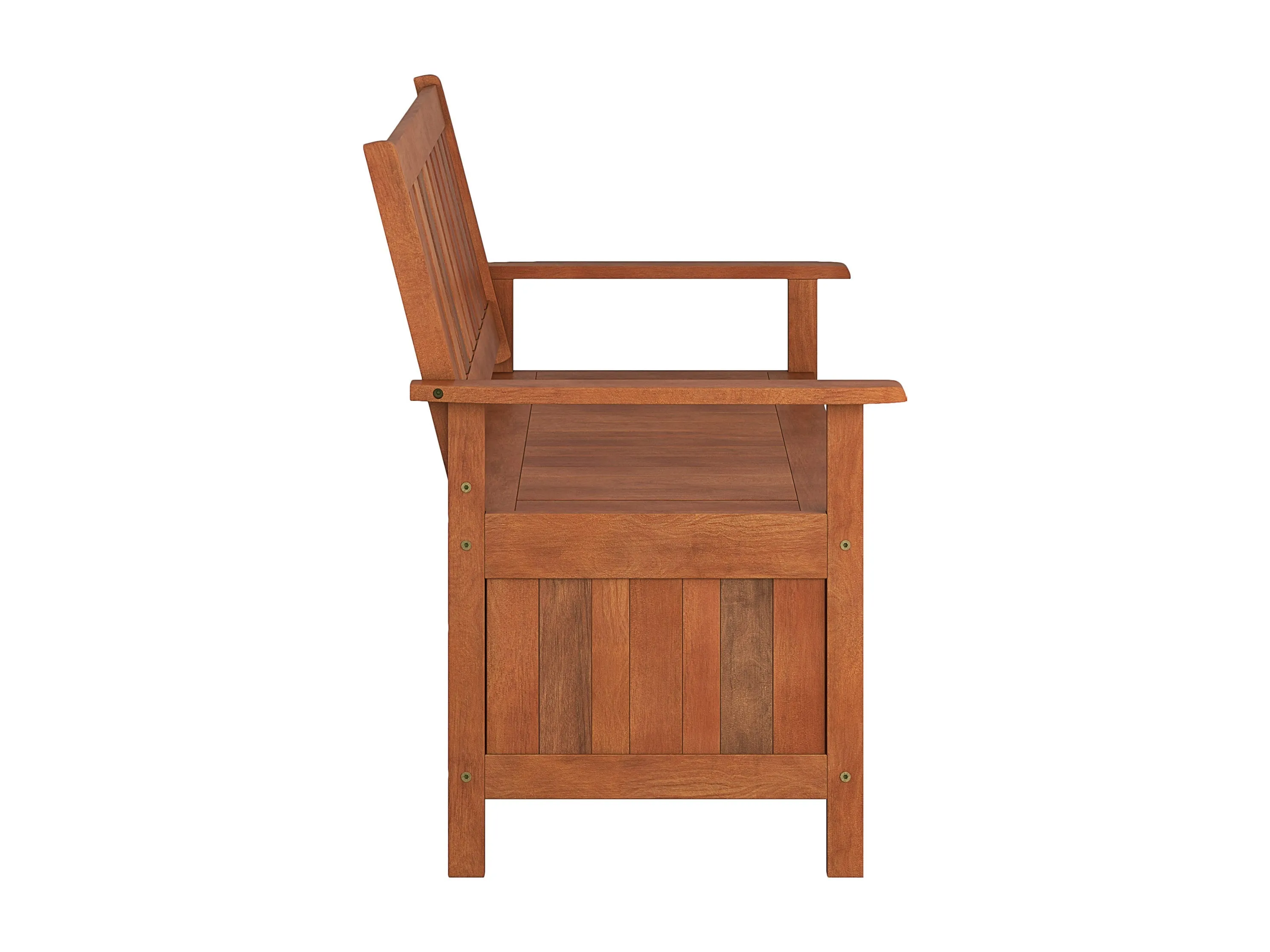 Brown Wooden Storage Bench