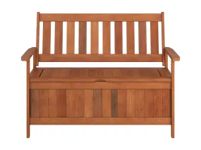 Brown Wooden Storage Bench