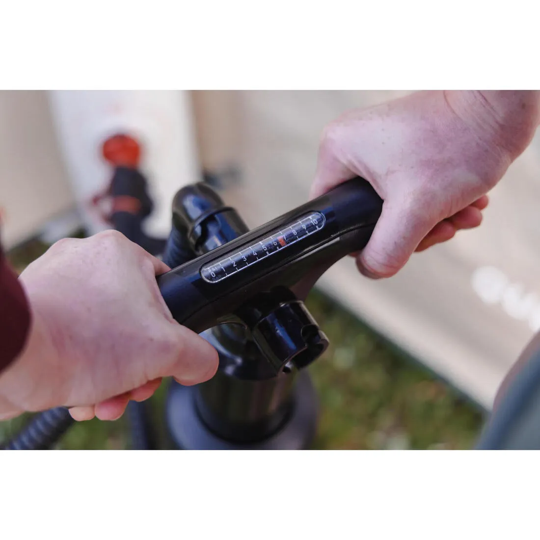 CAMPING HAND PUMP - ULTIM COMFORT 10 PSI - RECOMMENDED FOR INFLATABLE TENT