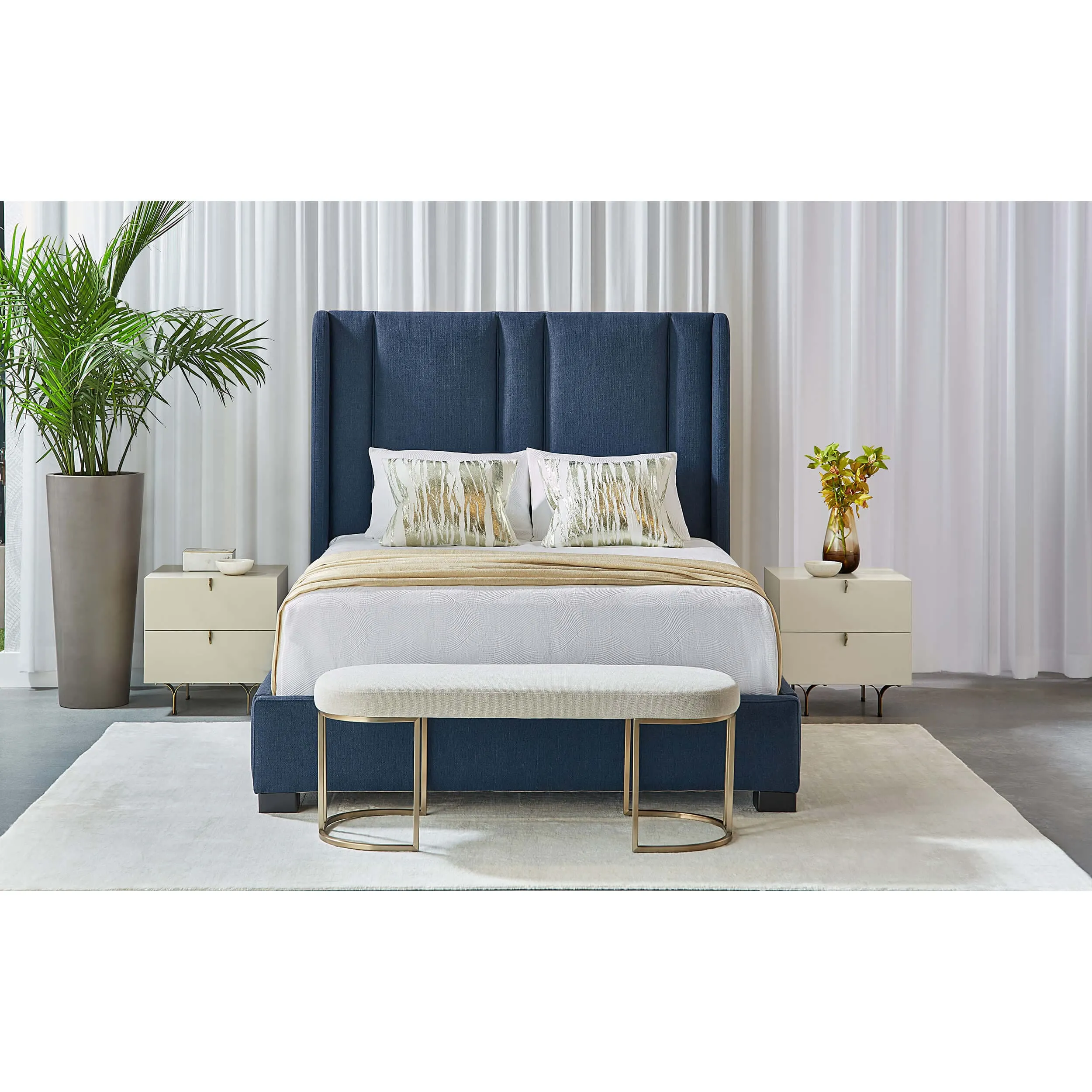Celine Small Nightstand, Cream