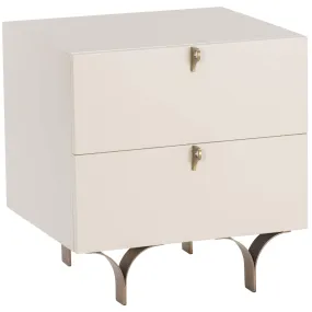 Celine Small Nightstand, Cream