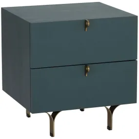 Celine Small Nightstand, Teal